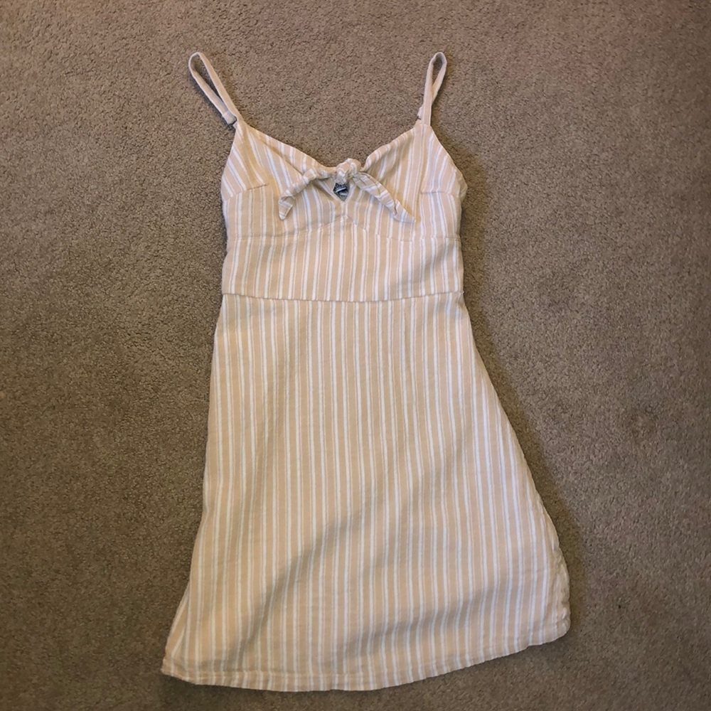 Yellow striped dress from Hollister